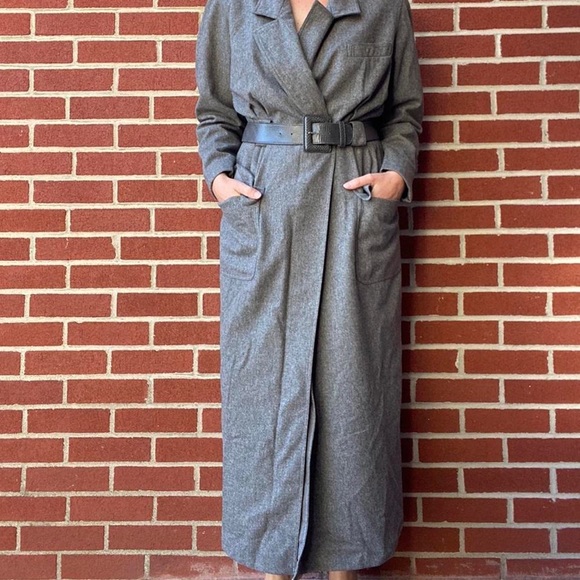 Vintage Anne Klein wool trench coat - Picture 4 of 9